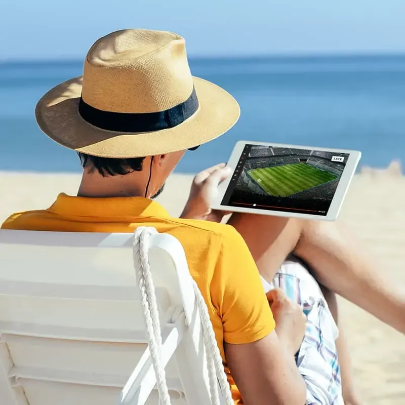 IPTV Suisse sur tablette pendant un déplacement